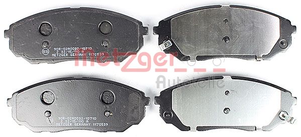 METZGER 1170539 Bremsbelagsatz, Scheibenbremse